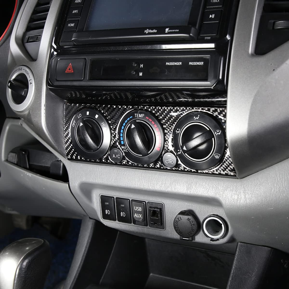 

for Toyota Tacoma 2011-2015 Real Carbon Fiber Car Air Conditioner Switch Sticker Decorative Panel Cover Protection Car Interior Accessories