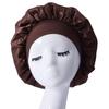 Women Satin Home Hair Shower Cap Comfortable Nightcap Casual Wide-brimmed Sleeping With Elasticated Floppy Band Cap Breathable