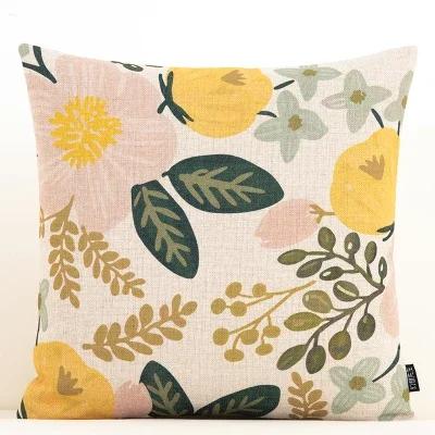 Colorful Flowers Throw Pillow Cover For Office Home Decor Sofa Car Cushion Cover Floral Print Pillow Case Square Cushion Case