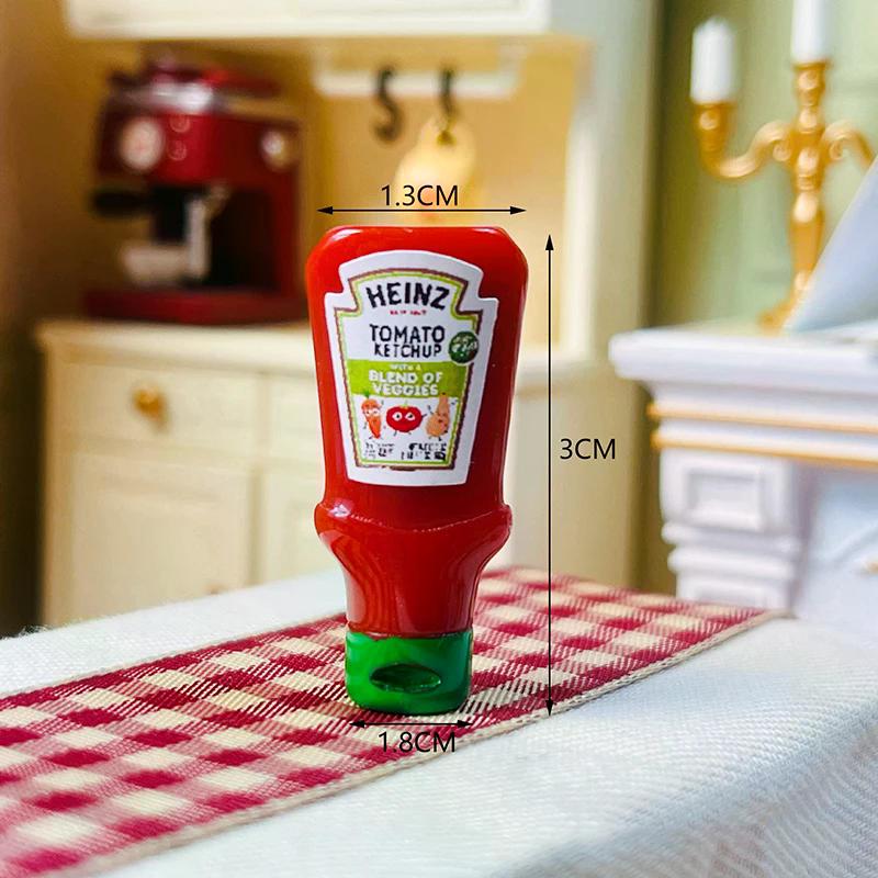 4pcs Miniature Dollhouse Supermarket Convenience Store Simulation Mini Sauce Model Ornaments Dollhouse Decoration Accessories