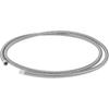 AN8 Fuel Line Hose Silver Tone 8ft Vacuum Hose Automotive Fuel Hose 8ft 3/7"ID 1/2"OD PTFE Rubber,Stainless Steel Braided 1 Pcs AN8