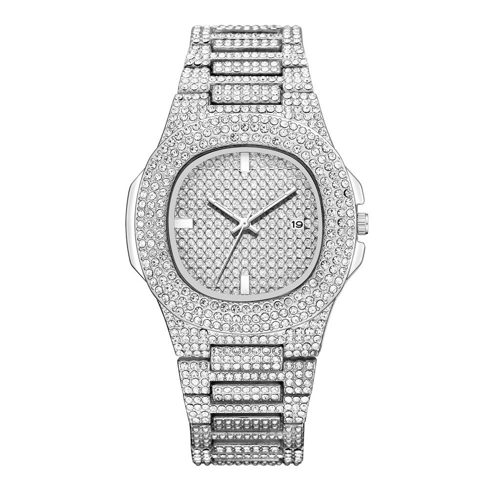 

Luxury Fashion Casual Men Watches Big Dial Silver Stainless Steel Calendar Quartz Wristwatch Classic Top Brand Male Clock 2024 серебряный