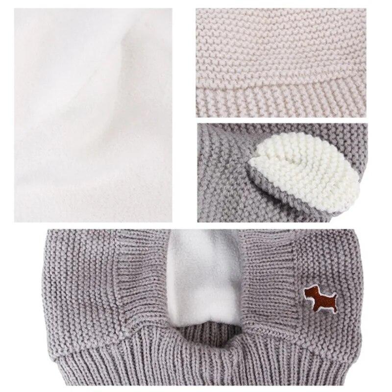 Ruhige Hunde-Ohrenschützer, Lärmschutz, Haustier-Ohrenabdeckungen, Strickmütze, Angstlinderung, warme Winter-Ohrenschützer für mittelgroße und große Hunde