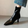 Pointed-toe Boots, Women's High-heeled Boots, Thin-heeled Ankle Boots, Women's Shoes