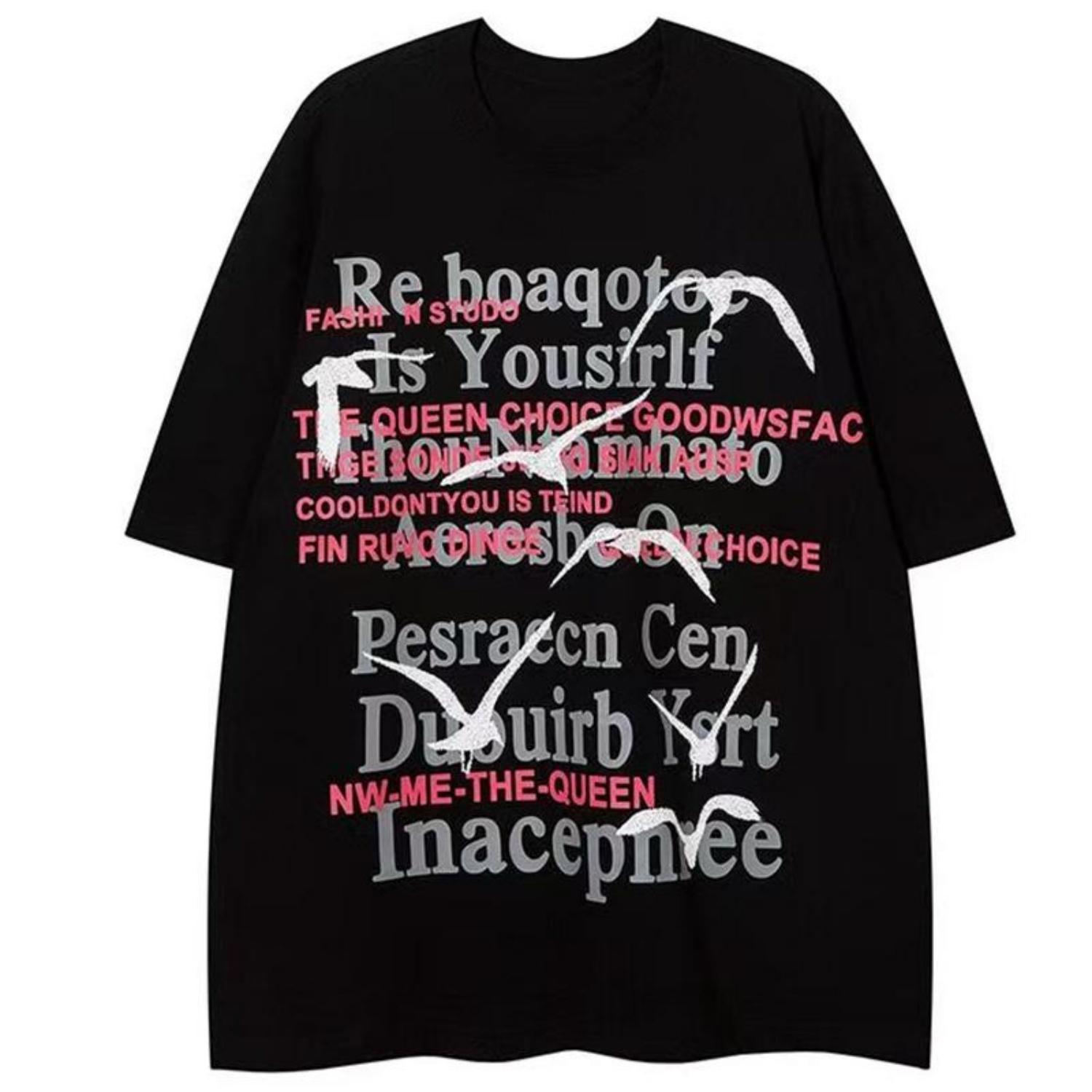 

Streetwear Both Sides Creativity Graphic Unisex T-Shirt Cotton Oversized Short Sleeves T Shirt XXXXXL