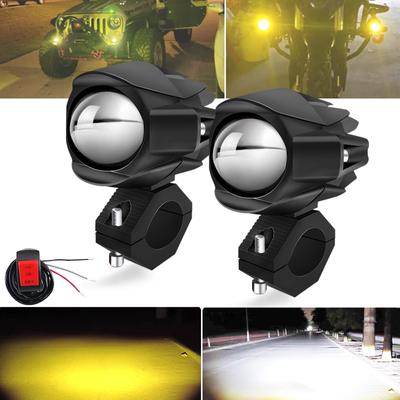 אופנוע LED זרקור פנס עזר פנס אופני שטח אופני LED עבודה נקודת אור בר Hi/Lo Beam מקרן עדשת נהיגה מנורת ערפל