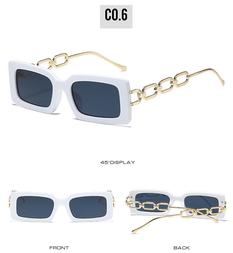 2024 Women's UV400 Square Chain Sunglasses - Versatile & Stylish