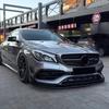 Gloss Black Front Bumper Lip Diffuser Spoiler For Mercedes-Benz CLA-Class C117 CLA200 260 CLA45 AMG 2016-2019