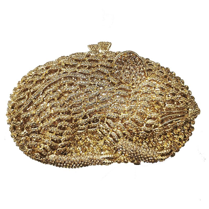 

Women s Rat Shape Rhinestone Evening Clutches Hollow 0ut Crystal Clutch Party Prom Diamond Handbags Mini Wedding Bridal Purse 18cmX12cmX6cm золотой