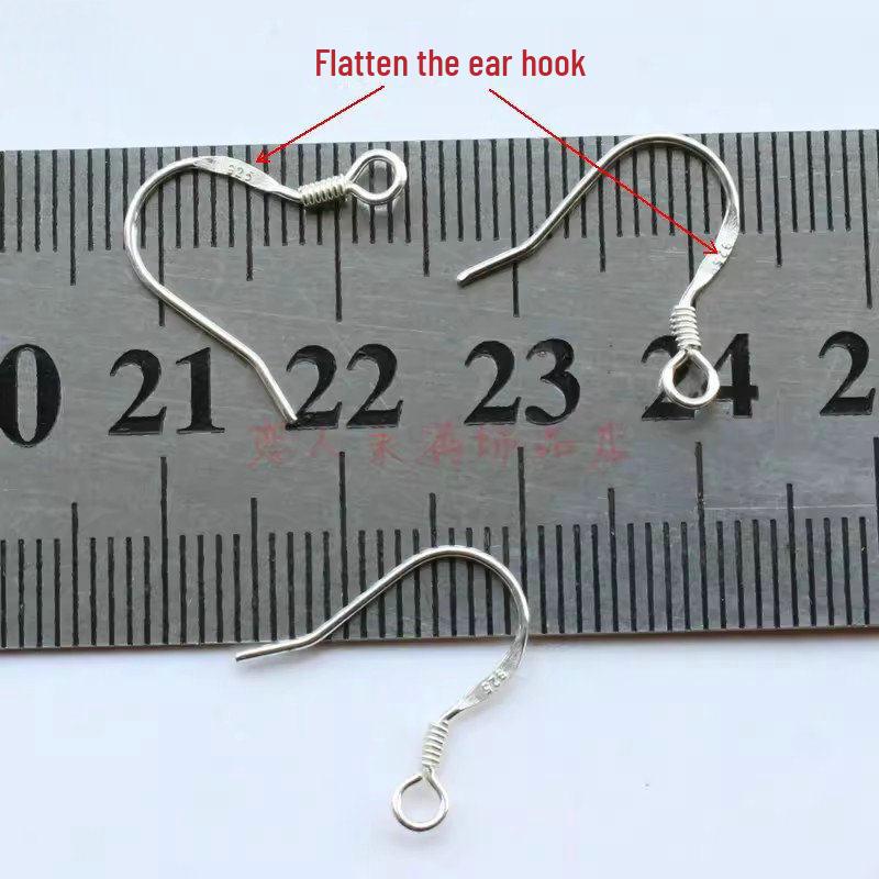 S925 Sterling Silver Plain Ear Cuff Hook Stud Earrings - DIY Jewelry Accessories