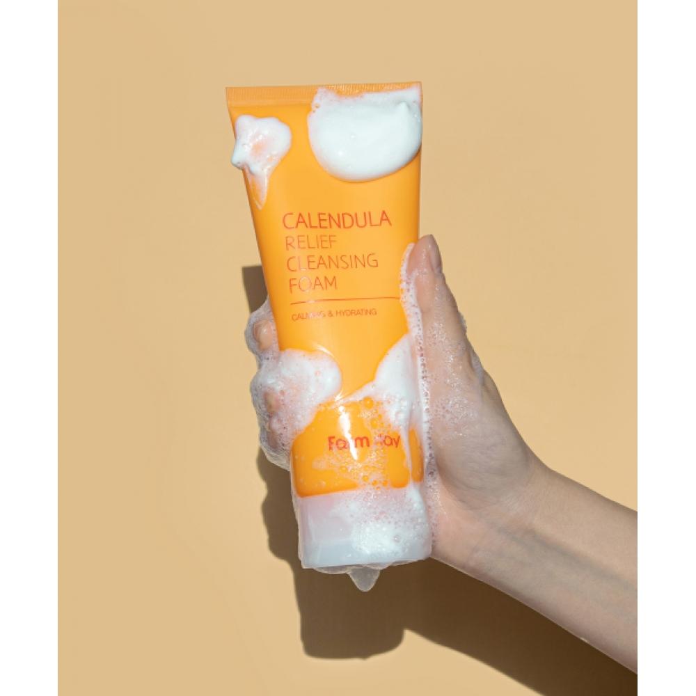 Farmstay Calendula Relief Cleansing Foam 180ml