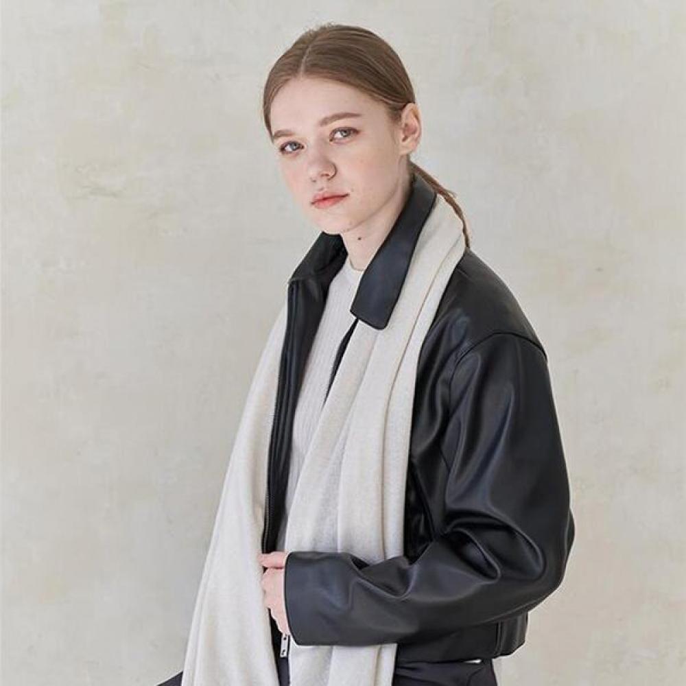 Dal Cashmere Premium Cashmere 100 Knit Scarf Ivory