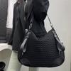 Women'S Mesh Lightweight Oblique Span Bag Large-Capacity Splicing Shoulder Handbag