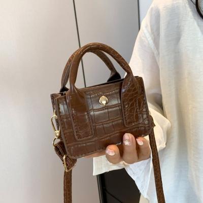Beliebte Sommer Mini Krokodil Muster Umhängetasche Einfache Casual Textur Koreanische Version Einzelne Schulter Kleine Quadratische Tasche Frauen