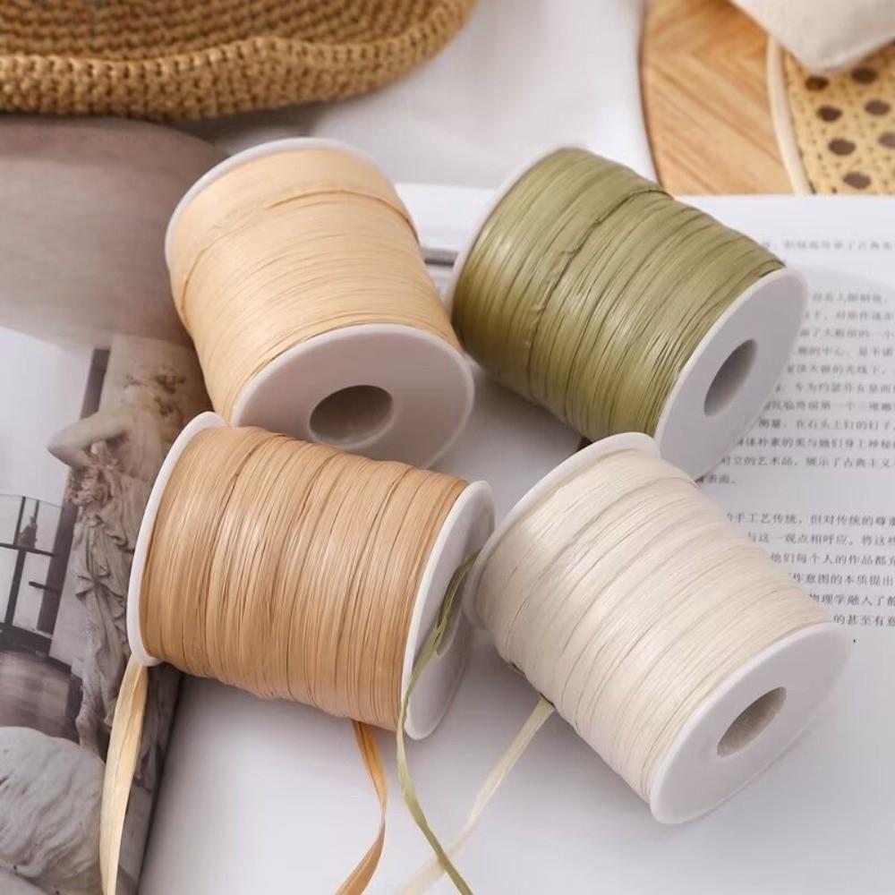 Eco-Friendly Hook Hat Ribbon 120M Per Roll Crochet Yarn Raffia Thread  Bags and Hats