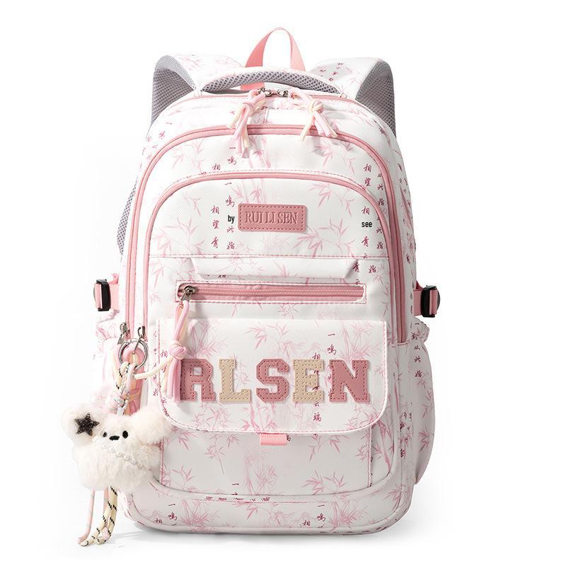 

Korean Tie-Dye Preppy Large Capacity Minimalist Backpack for Students 30*15*45 cm розовый