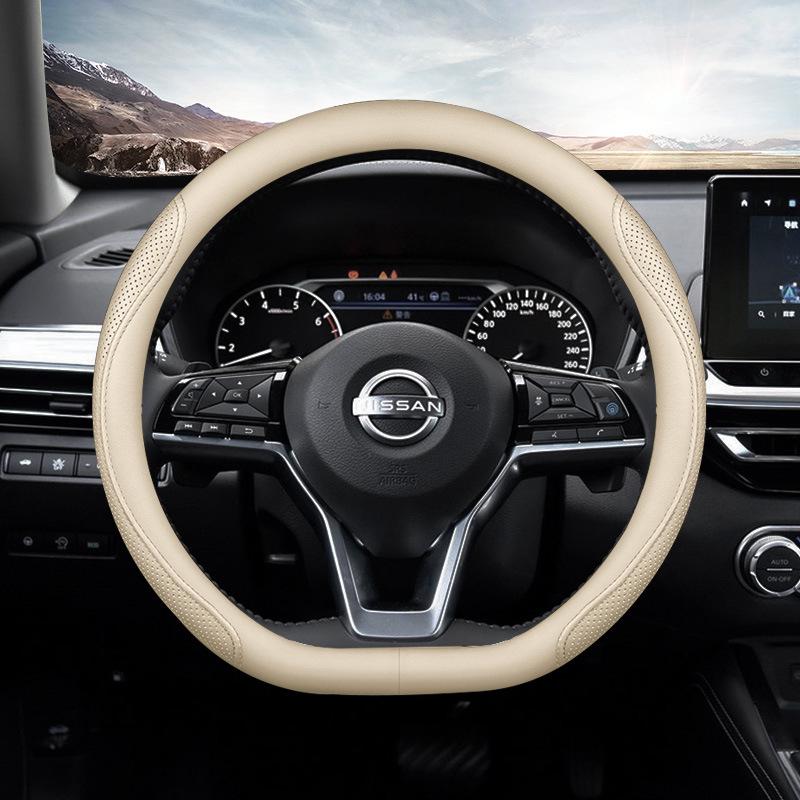 

Universal Non-Slip Steering Wheel Cover for Nissan Sylphy, Teana, X-Trail, Qashqai, Kicks - Ultra-Thin, Light, Four Seasons 38cm