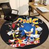 1 peça Tapete de Chão Redondo Sonic The Hedgehog para Escritório Antiderrapante, Macio e Confortável, Tapete para Escritório, Gaming, Leve