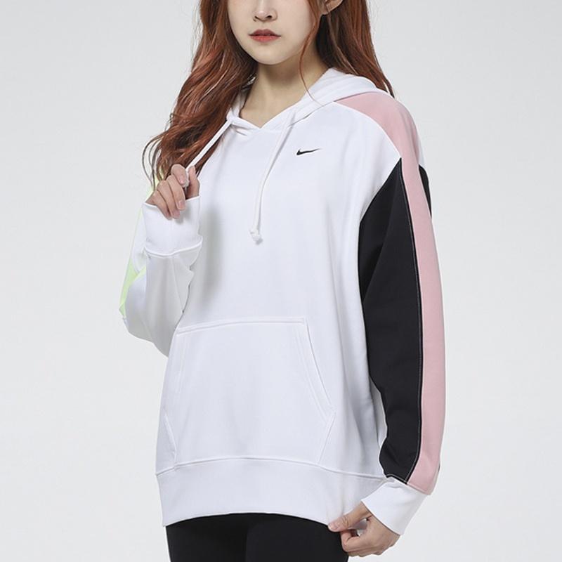 Nike Sweatshirts Women's White Hooded Moderate Regular DA0472-100