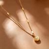 Elegant 3D Pomegranate Gold Necklace: Durable Titanium Steel Chain with a Simple Fruit Pendant