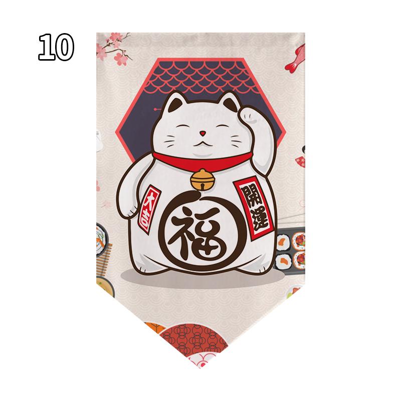 Kitchen Decor Horizontal Curtain Lucky Cat Partition Restaurant Shop Door Head Curtain Pennant Bedroom Hanging Half Curtain