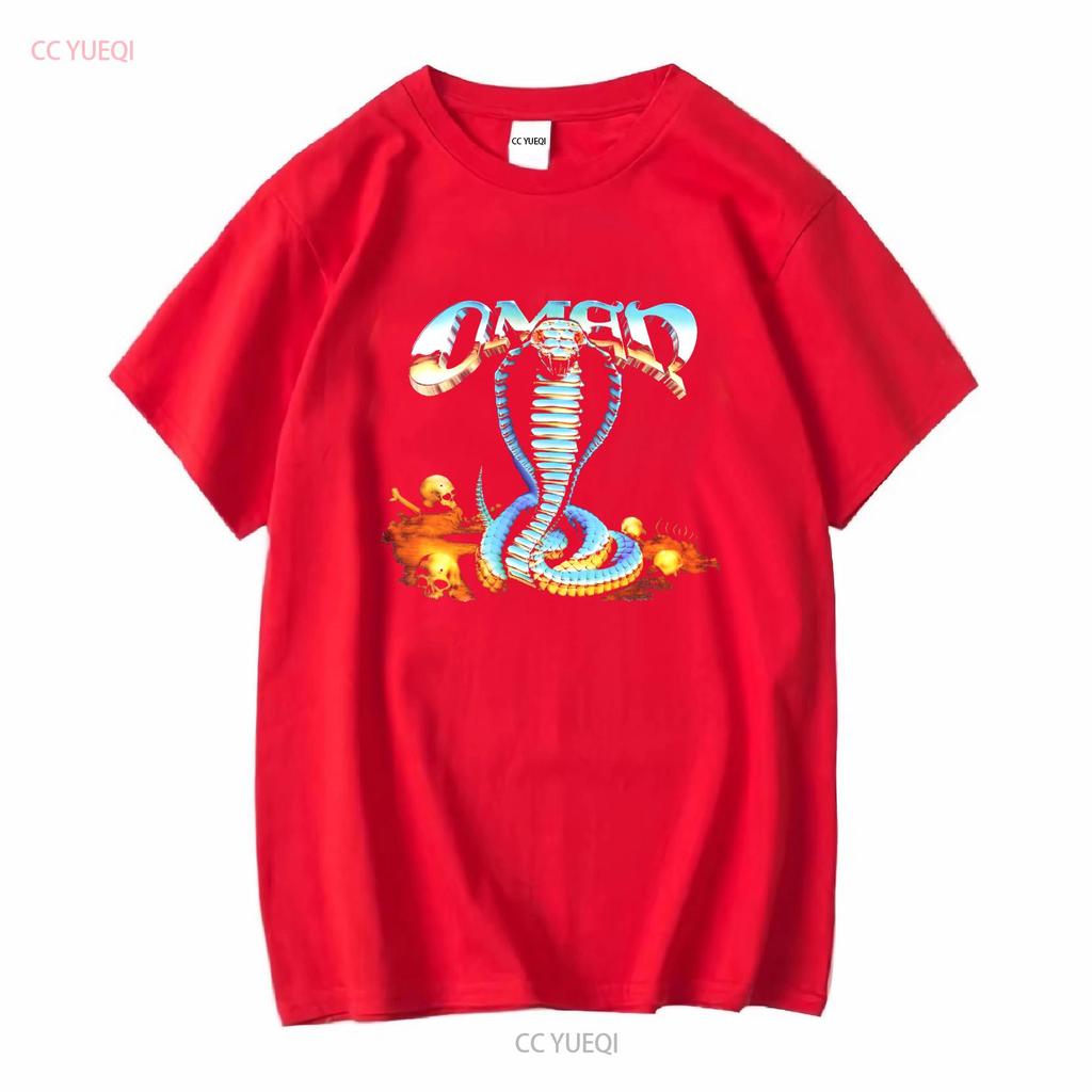 Omen T Shirt Warning Of Danger Heavy Metal Band Mens Small Long or Short Sleeves Vintage Washed Graphic Soft