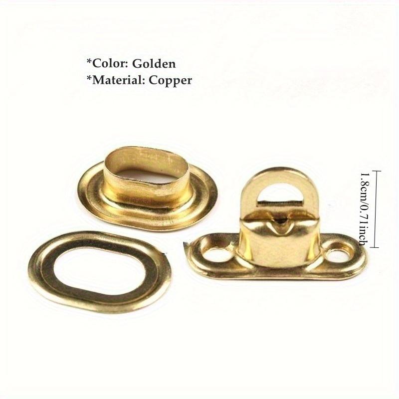 1 Set Cross Lock Bag Accessories Copper Oval Twist Buckle Brass Rotating Latch for Sun Shade Net Tarpaulin Garden Vertical Screen