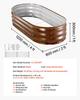 2 Pack Galvanized Raised Garden Beds, 1200 X 600 X 300 Mm, Oval Metal Planter Boxes Kit Outdoor, Bottomless Garden Box with Gloves, Alu-Zinc, for