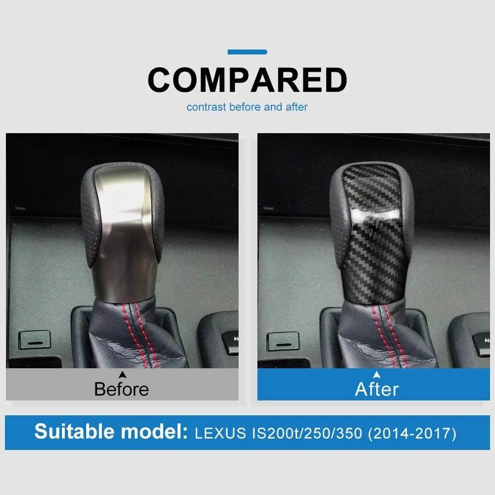 Carbon Fiber Gear Shift Knob Cover for Lexus ES RX GS 2015-2017 Interior Trim
