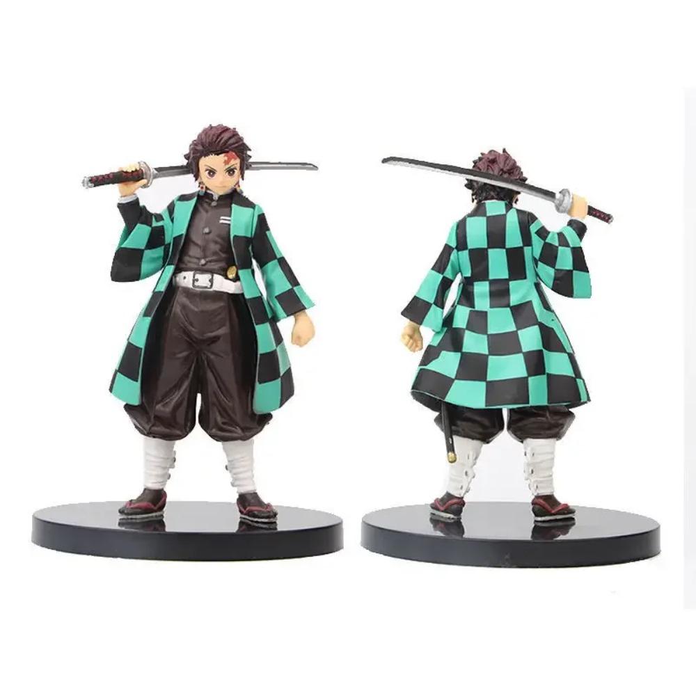 Anime Demon Slayer Figure Kamado Tanjirou Nezuko Action Figures PVC Model Toys Zenitsu Figurine Inosuke Kimetsu No Yaiba Figura