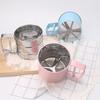 Stainless Steel Flour Sifter Powder Sifters Manual Shaker Sieve Cup Fine Mesh Baking Powder Sifter For Baking And Sieving
