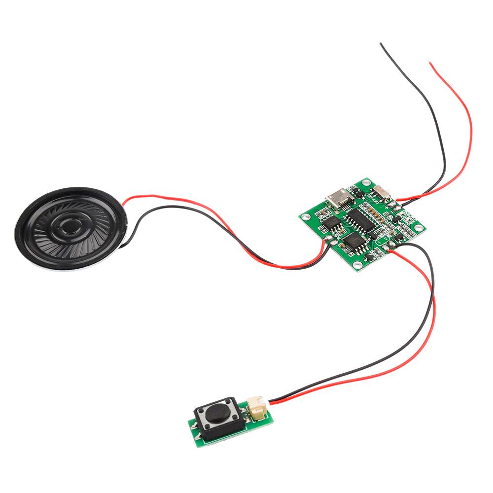 Sound Recorder Module Voice MP3 WAV Music Player with Loudspeaker Button Control 8M RAM Capacity DIY Music Box for Greeting Card