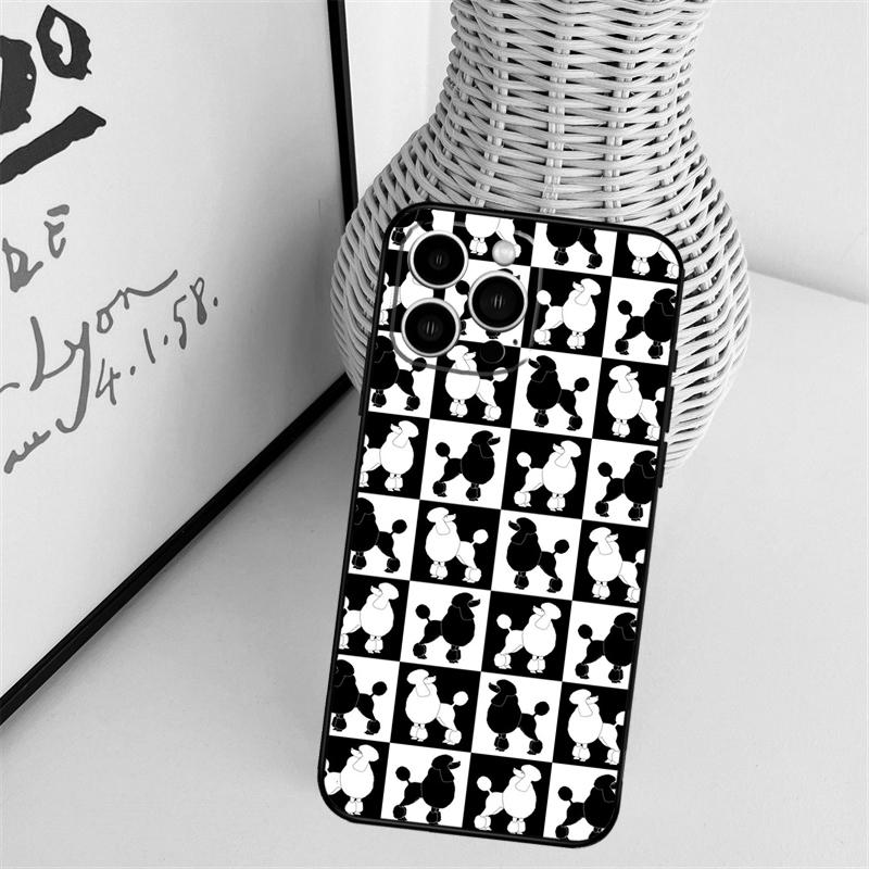 Poodle Dog Cartoon Funda For iPhone 16 15 Pro 14 Pro Max Plus 11 13 12 Mini X XS XR Phone Case