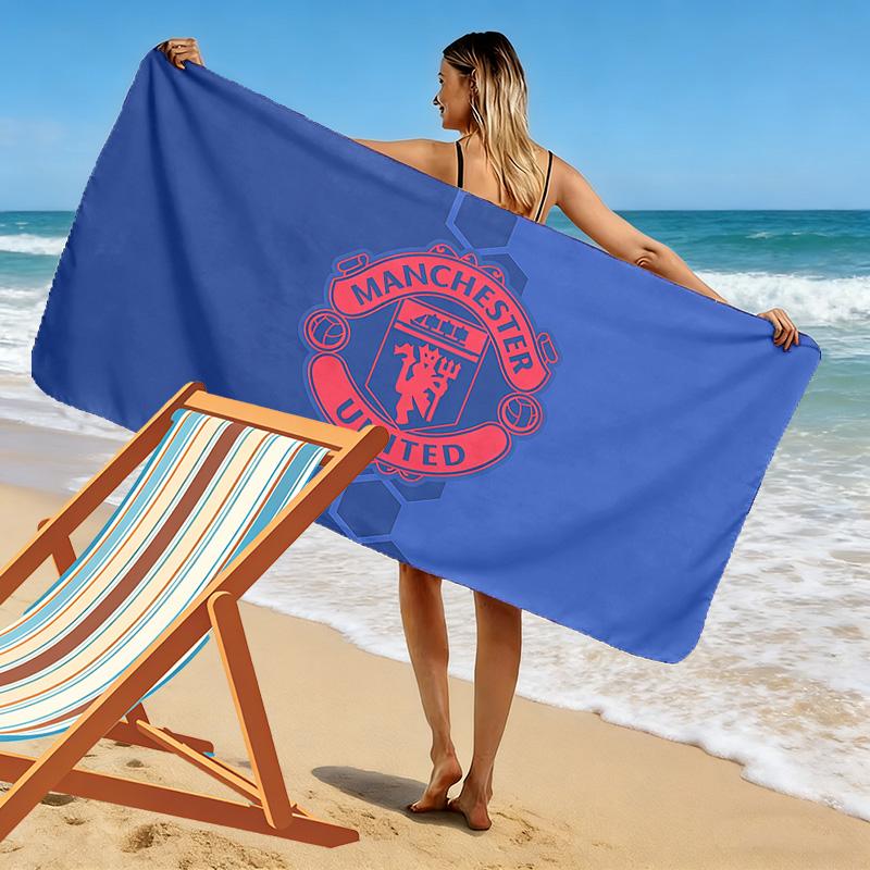 Man United2 Print Beach Towel, Large Soft Quick Dry Towel for Beach Camping Swimming