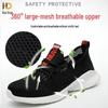 Chaussures de sécurité légères et respirantes à embout en acier pour hommes
