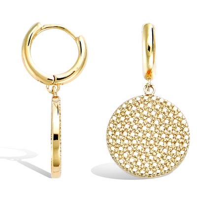 [R5161] - Gold Plated 'Cleapatra' Hoop Earrings - 10 Mm 14 Mm