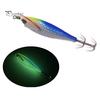 Shrimp Bait 5g/8cm Wood Luminous Realistic Fish Eye Sharp Hook Vivid Bright Color Fishing Universal Squid Jigging Artificial Wobblers for Sea