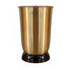 Pure Brass Matt Finish Glass/Tumbler with Black Bottom, Serveware & Drinkware, Ayurveda Healing, Volume-270 ML, 2 Piece
