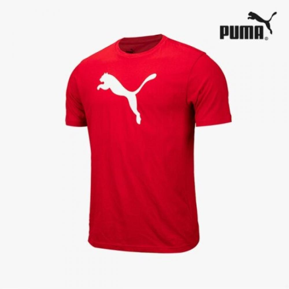

Puma Круглый вырез, короткий рукав, хлопковая футболка, логотип Team Rise, хлопок, красный цвет size:90