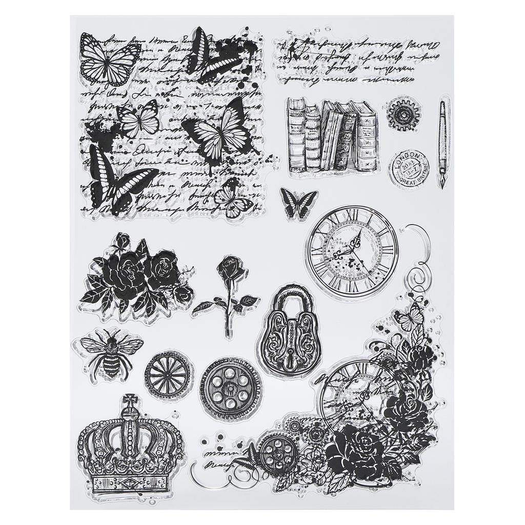 Transparenter Stempel aus Gummi für Tagebuch, Album, Dekoration, handgefertigtes Bastelzubehör