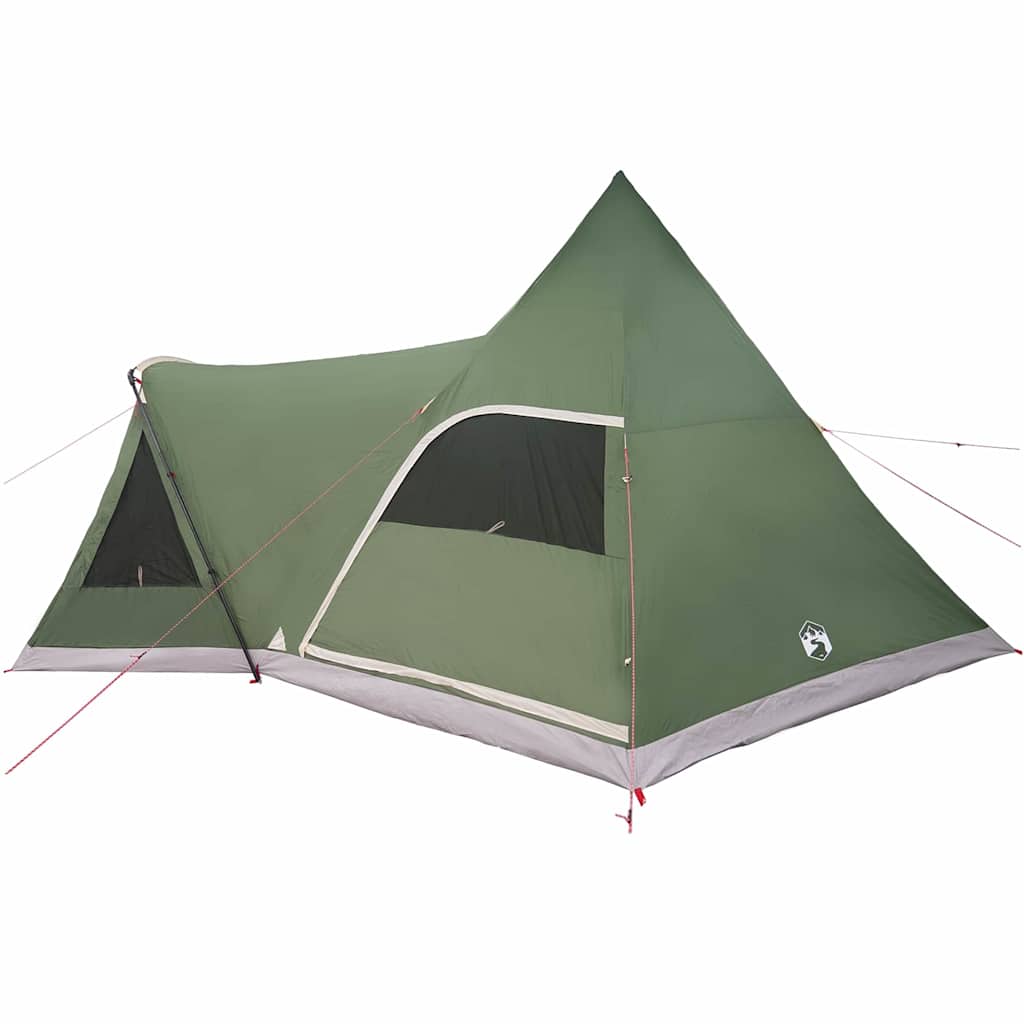 5 Person Teepee Tent with Roof Green 545 x 450 x 295 cm