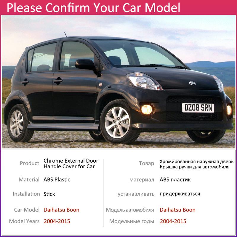 For Daihatsu Boon Sirion M300 2004~2015 Chrome Door Handle Cover Car Accessories Stickers Trim Set 2005 2007 2009 2011 2013 2014