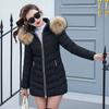Giacca invernale da donna Piumino lungo e spesso caldo Cappotto sottile soprabito.