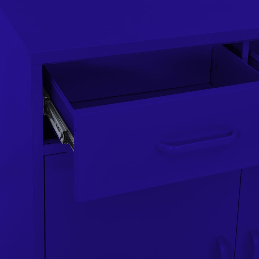 Storage Cabinet Navy Blue 80 x 35 x 101.5 cm Steel