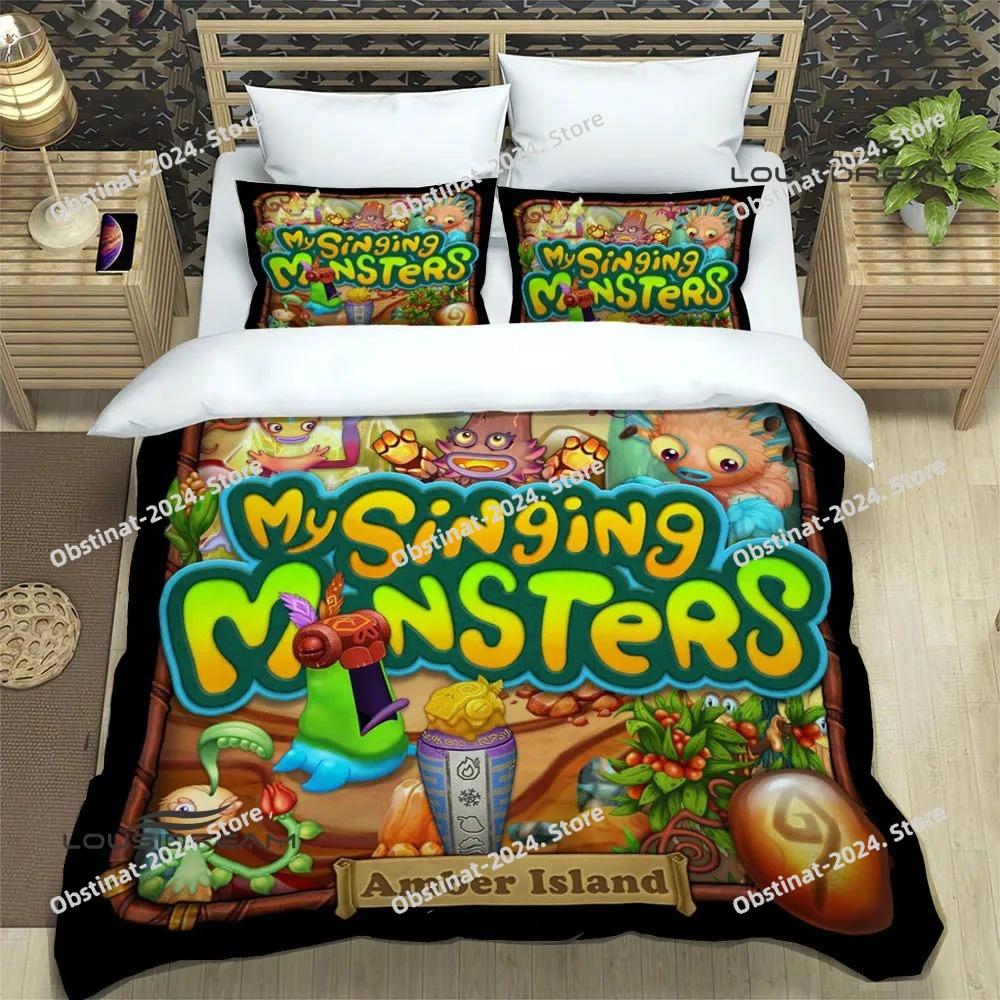 Game My Singing Monsters Bedding Sets exquisite supplies set duvet cover bed comforter set bedding set luxury birthday gift