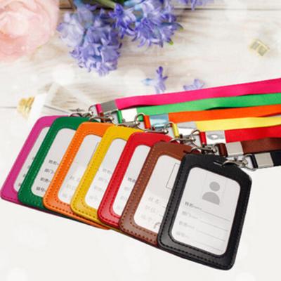 Vinylové pouzdro s klipem na ID odznaku s barevným okrajem a otvory na šňůrku