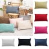 Modern Solid Color Pillowcase Flannel Coral Striped Pillow Case Thicken Sofa Pillow Cushion Cover 30X50cm Home Decoration