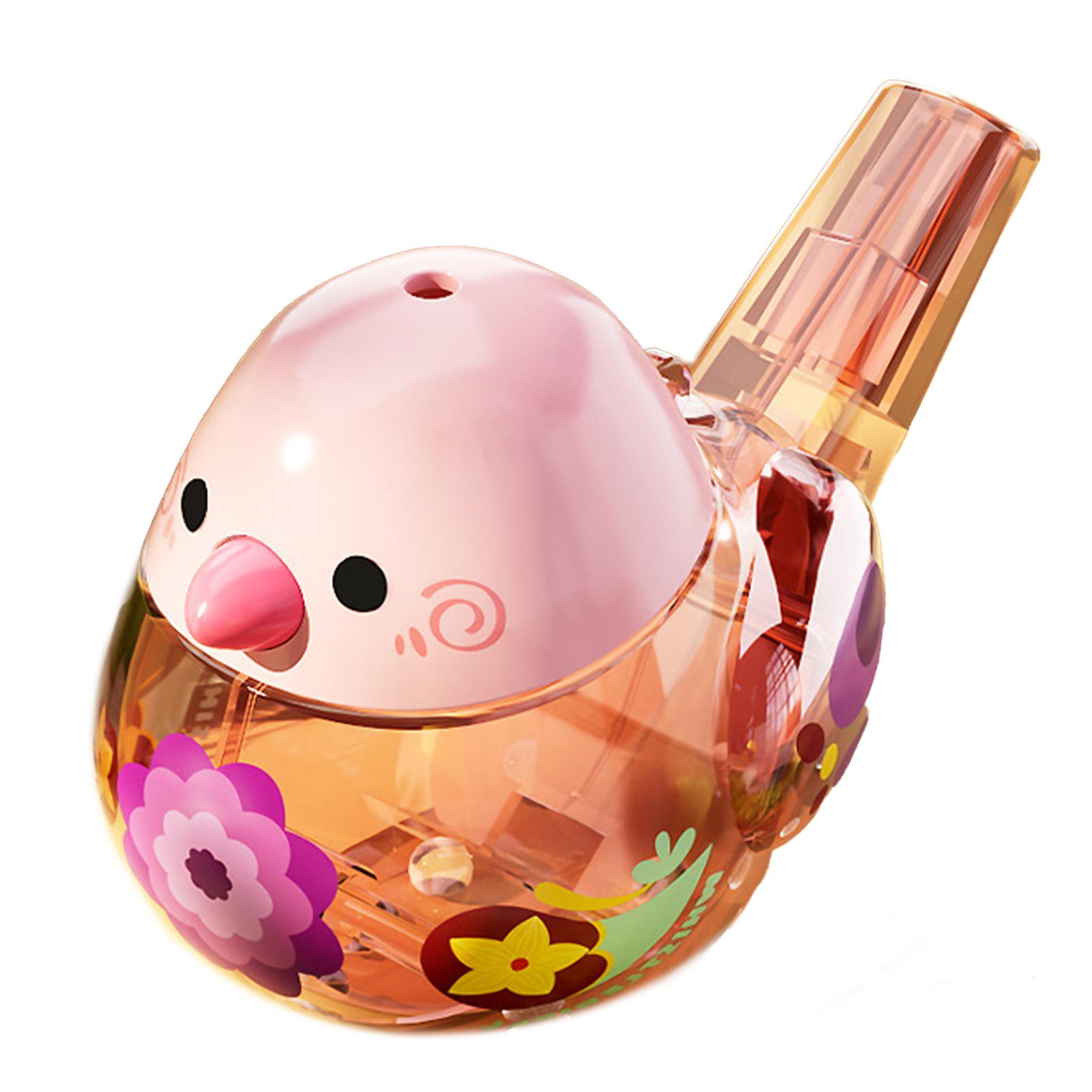 Забавная игрушка-свисток с шнурком, свисток в виде птицы, водяной свисток для детей, свистки в виде птиц, водонепроницаемые свистки, музыкальные игрушки, трещотки розовый