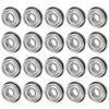 M METERXITY 20 Pack F695ZZ Flanged Ball Bearings 5x13x4mm Double Metal Shielded Chrome Steel