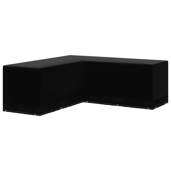 VidaXL Housse de salon de jardin Forme de L 12 œillets 250x250x90 cm
